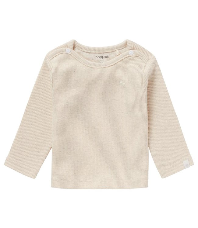 Noppies Rib tee Natal oatmeal 14n0012