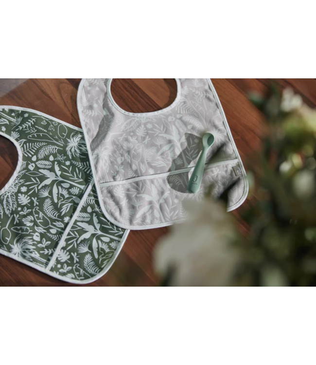 Jollein Slab waterproof botanical  leaf green 2-pack