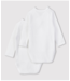 Petit Bateau 2 rompers biokatoen lange mouw 54218