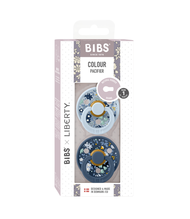 BIBS BIBS x LIBERTY Colour 2 pack Chamomile Lawn Baby Blue