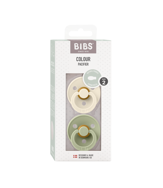 BIBS Colour Symmetrical 2 pack Ivory/Sage
