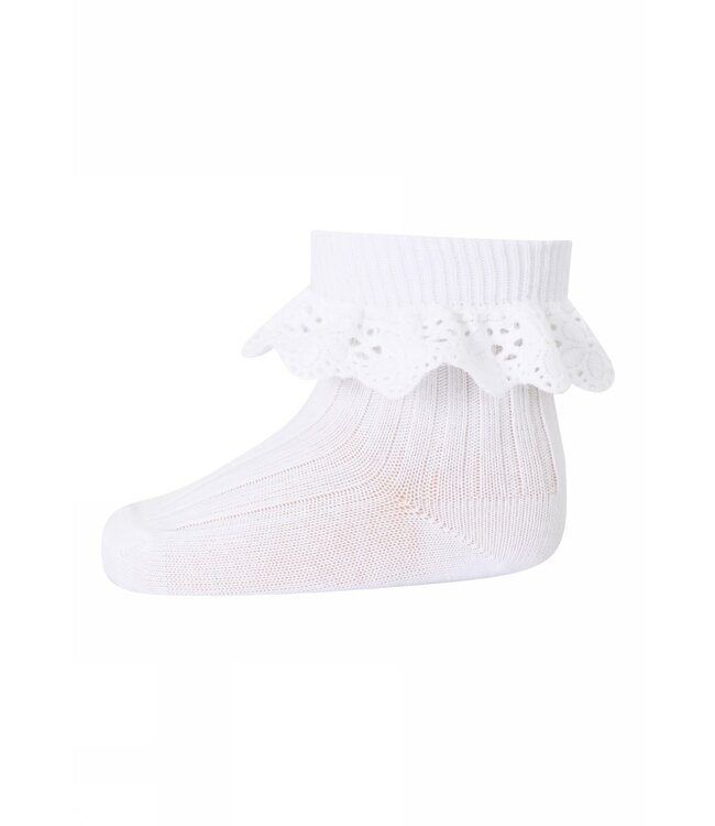 mp Denmark Lisa socks with lace white 57054