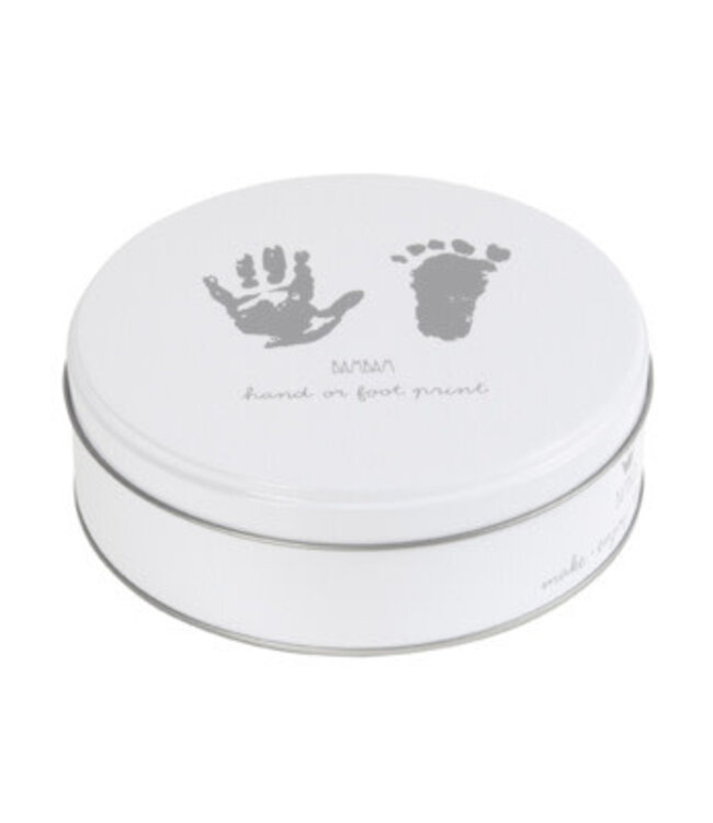 Footprint and handprint grey in giftbox