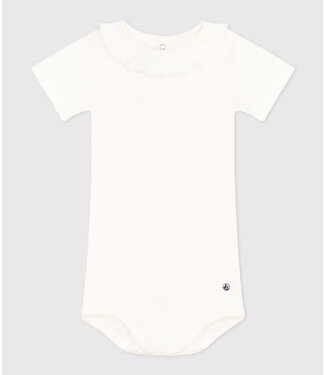 Petit Bateau Romper met korte mouw en kraag