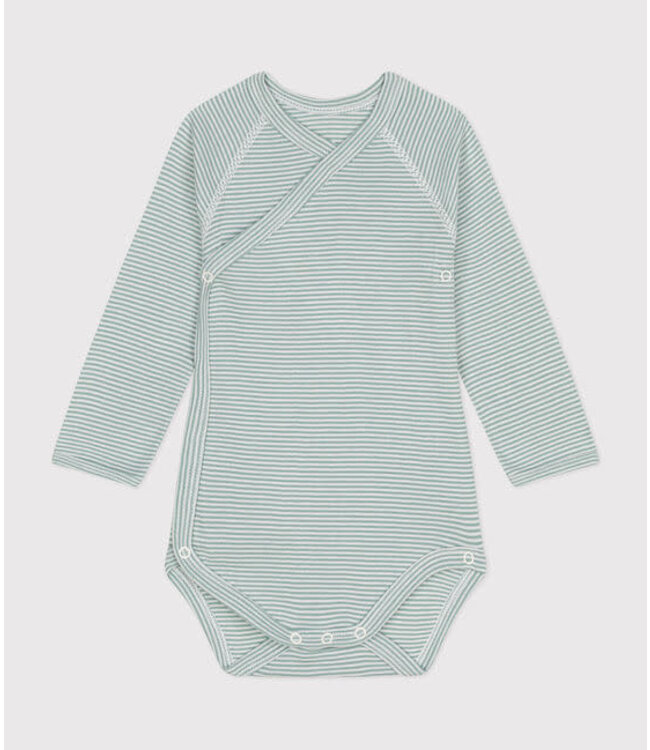 Petit Bateau KATOENEN OVERSLAGBODY MET LANGE MOUW A09sp02