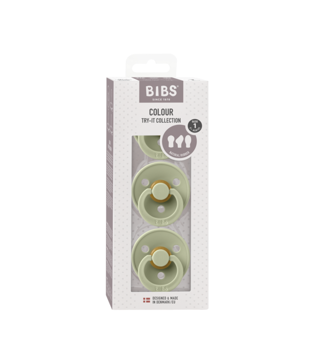 BIBS Try-it-3 pack Collection - Sage Size 1 Sage