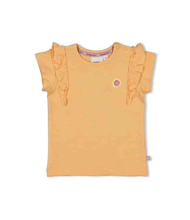 Feetje 51700898 T-shirt ruches - Sunny Side Up Abrikoos