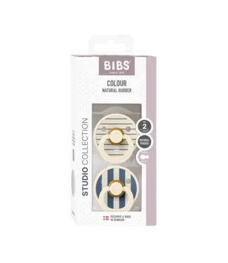 BIBS Studio Colour Pin 2 Pack Ivory Steel Blue Mix