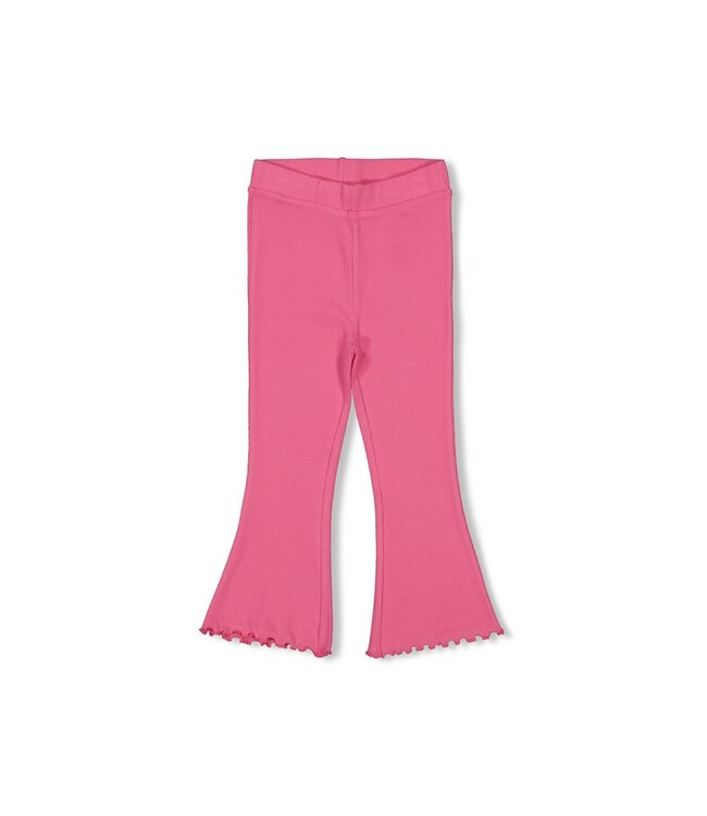 Jubel 92200433 Flared broek rib - Berry Nice Roze