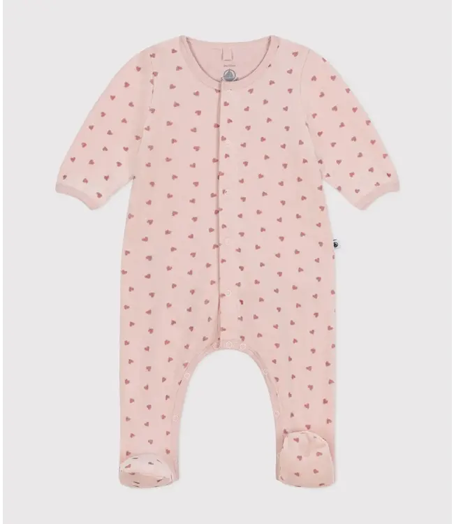 Petit Bateau A0B7R01 Velours Bodyjama ROSEWOOD