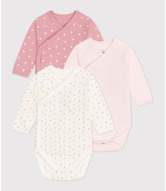 Petit Bateau SET 3 BABYROMPERTJES