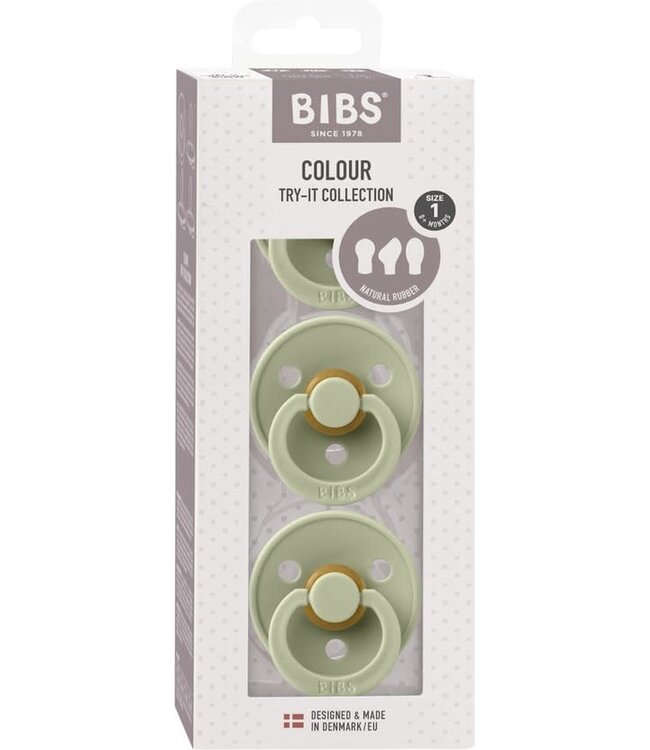 BIBS Try-it-3 pack Collection - Sage Size 1 Sage
