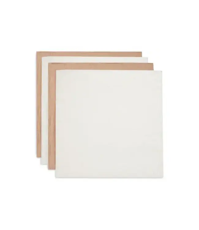Jollein Hydrofiele Doek Small 70x70cm - Biscuit/Ivory - 4 Stuks