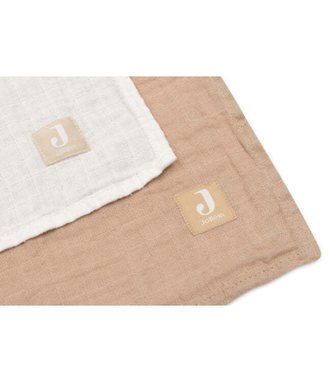 Jollein Hydrofiele Doek Small 70x70cm - Biscuit/Ivory - 4 Stuks