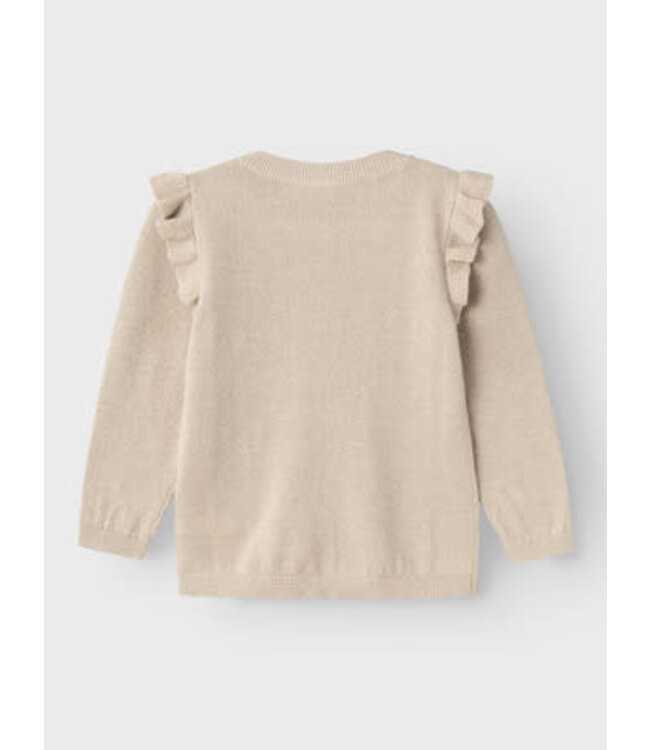 Name it mini 13233184 NMFABINNE LS KNIT CARD NOOS Peyote tone in tone lurex