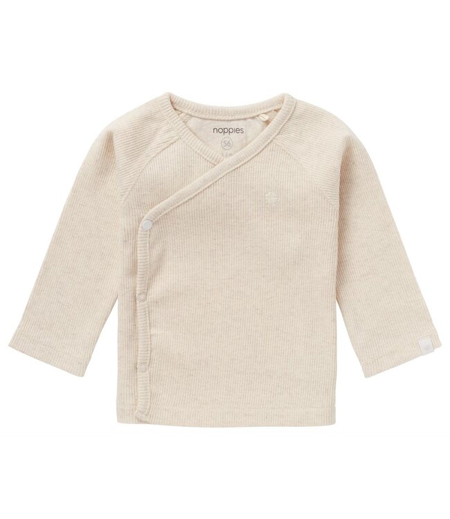 Noppies Rib tee overlap Nanyuki oatmeal 14n0011