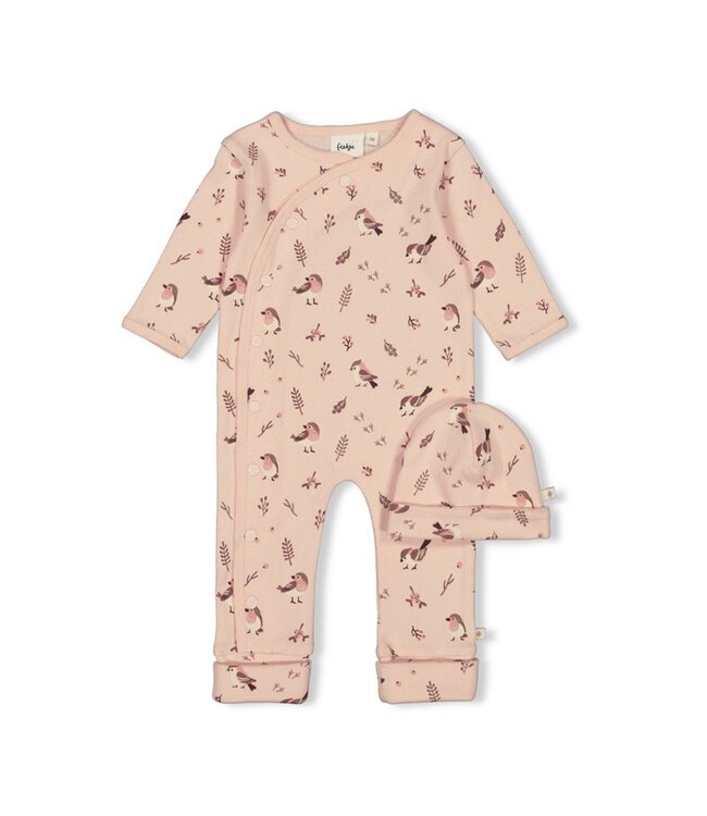 Feetje 54000084 - Geschenkset 1-delig pak + muts AOP - Roze