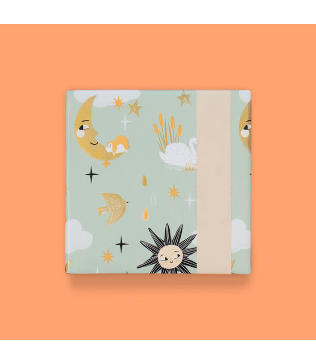 Piraten & Prinsessen Ingepakt in Baby Bird Beige - Gold  30 cm