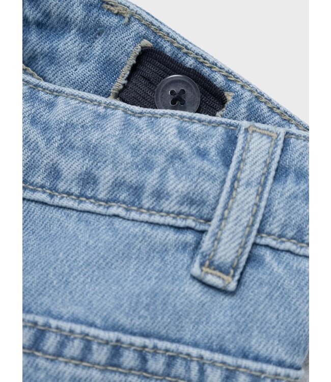 Name it 13234146 NKFROSE STRAIGHT EMB JEANS Light Blue Denim STARS