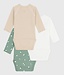 Petit Bateau Set van katoenen babybody's met lange mouwen en print A0DZP