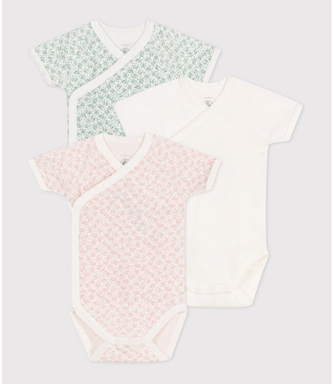 Petit Bateau Set van 3 katoenen rompertjes korte mouw baby A0CB998