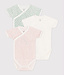 Petit Bateau Set van 3 katoenen rompertjes korte mouw baby A0CB998