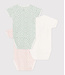 Petit Bateau Set van 3 katoenen rompertjes korte mouw baby A0CB998