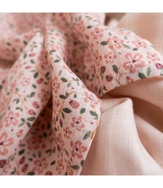 Little Dutch Swaddle - Roze - 120x120 cm - Fairy Garden - Fairy Floral