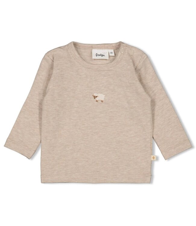 Feetje 51602680 Longsleeve - Sleepy Sheepy Taupe melange
