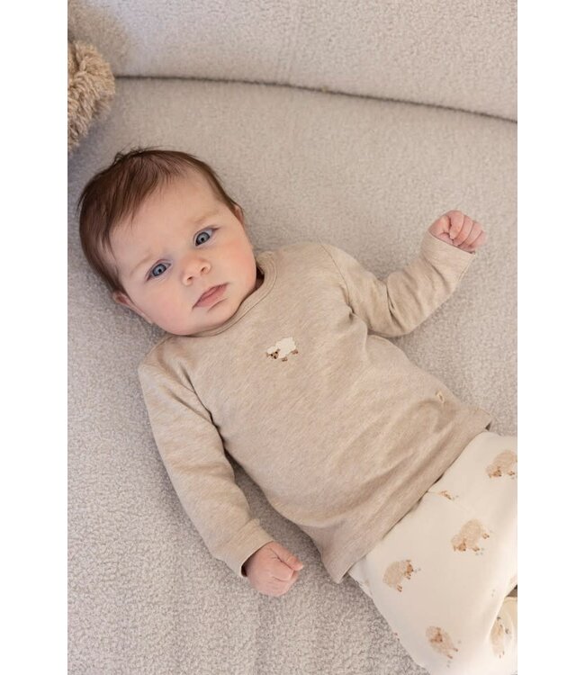 Feetje 51602680 Longsleeve - Sleepy Sheepy Taupe melange