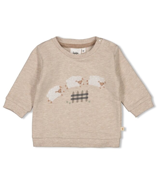 Feetje 51602569 Sweater - Sleepy Sheepy Taupe melange