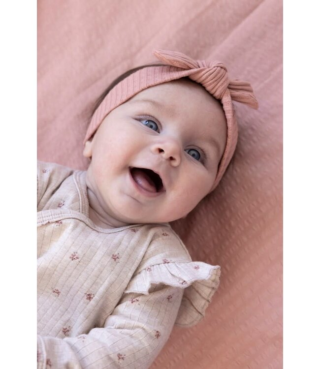 Feetje 53100689 Haarband ajour rib - Morning Sun Roze