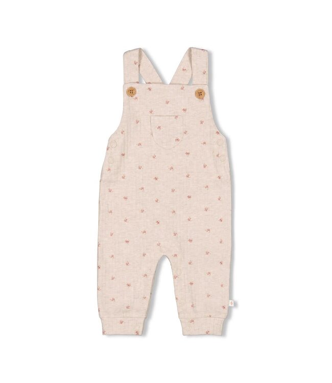 Feetje 52000130 Tuinbroek rib AOP - Morning Sun Taupe melange