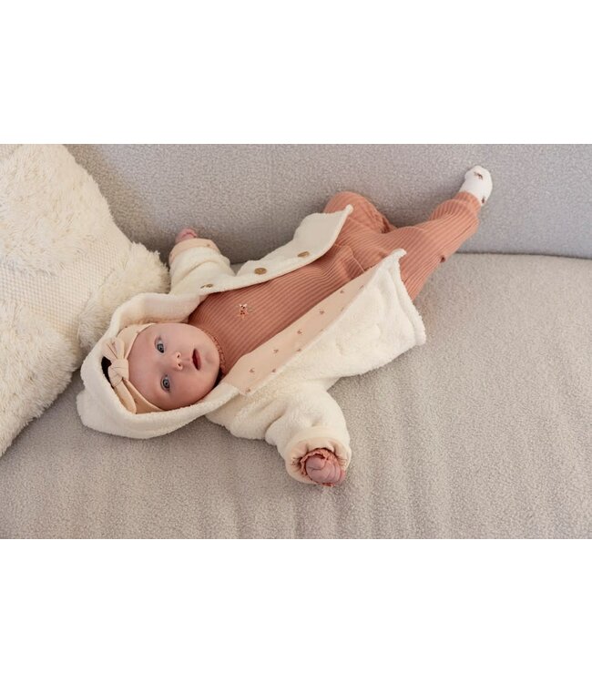 Feetje 51800352 Teddy jasje met capuchon - Morning Sun Offwhite