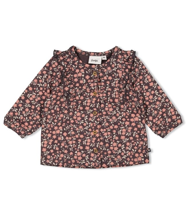 Feetje 52300048 Blouse AOP - Woodland Bloom Antraciet