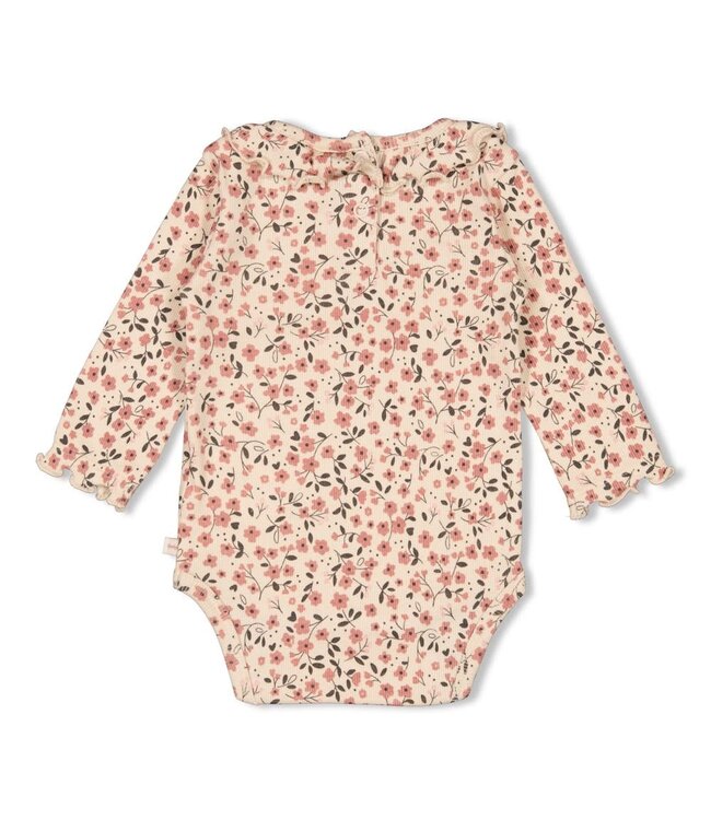 Feetje 50200248 Romper rib AOP - Woodland Bloom Offwhite