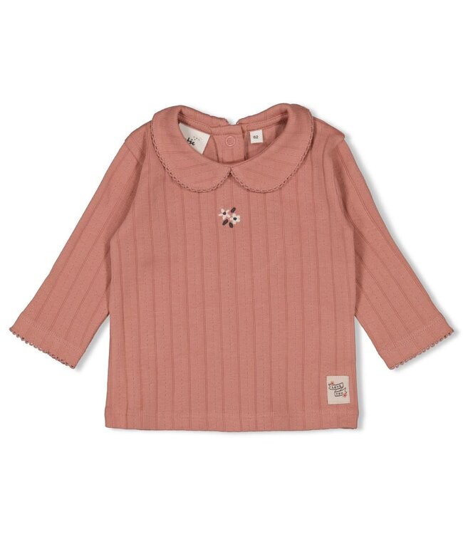 Feetje 51602612 Longsleeve pointelle rib - Woodland Bloom Mauve