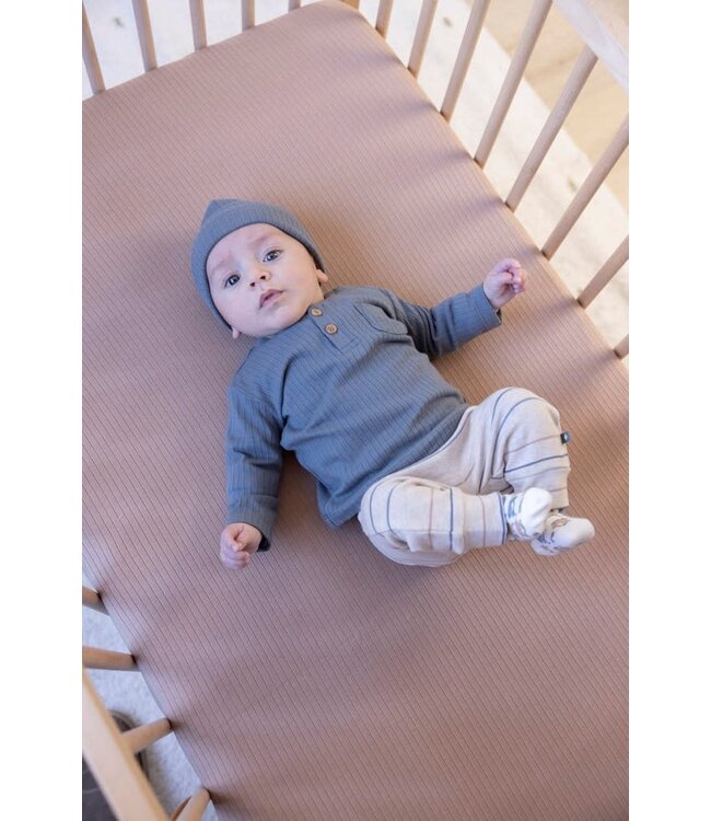 Feetje 53100692 Mutsje rib - Howdy Blauw