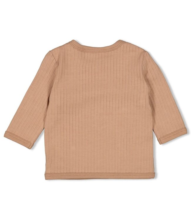 Feetje 51602601 Overslagshirt rib - Howdy Hazelnoot