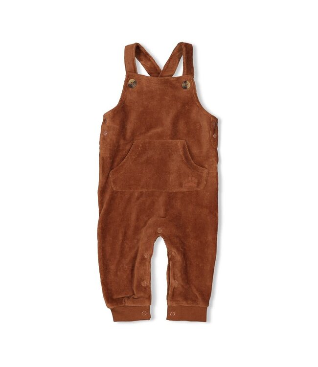 Feetje 52000133 Tuinbroek velours rib - Wild World Bruin