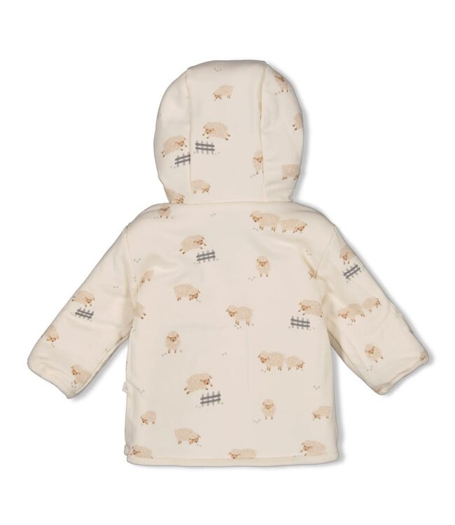 Feetje 51800350 Omkeerbaar teddy jasje met capuchon - Sleepy Sheepy Creme