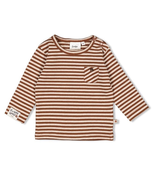Feetje 51602629 Longsleeve streep - Wild World Bruin