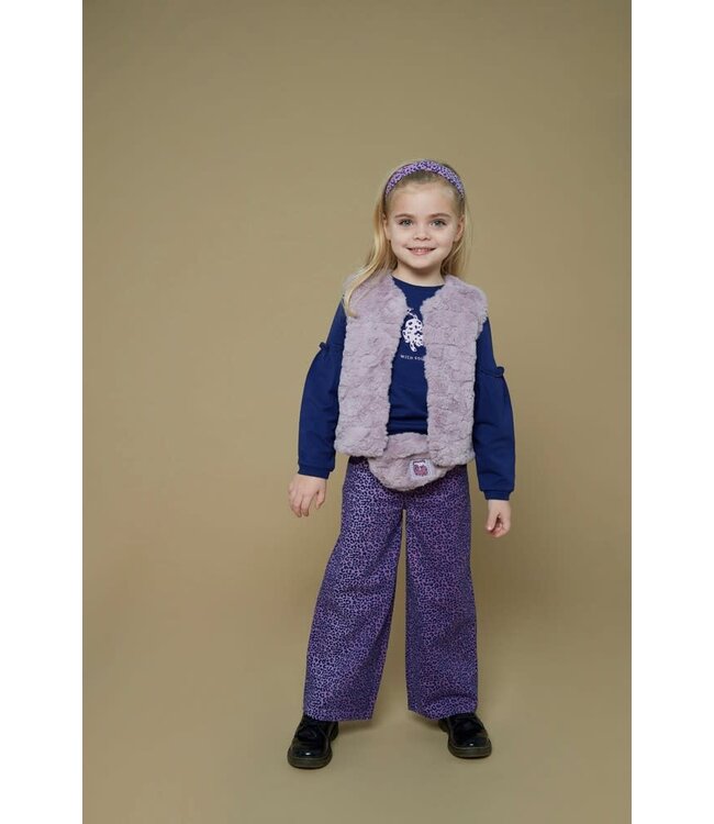 Jubel 92200478 Flared broek AOP - Wild Soul l.Lila