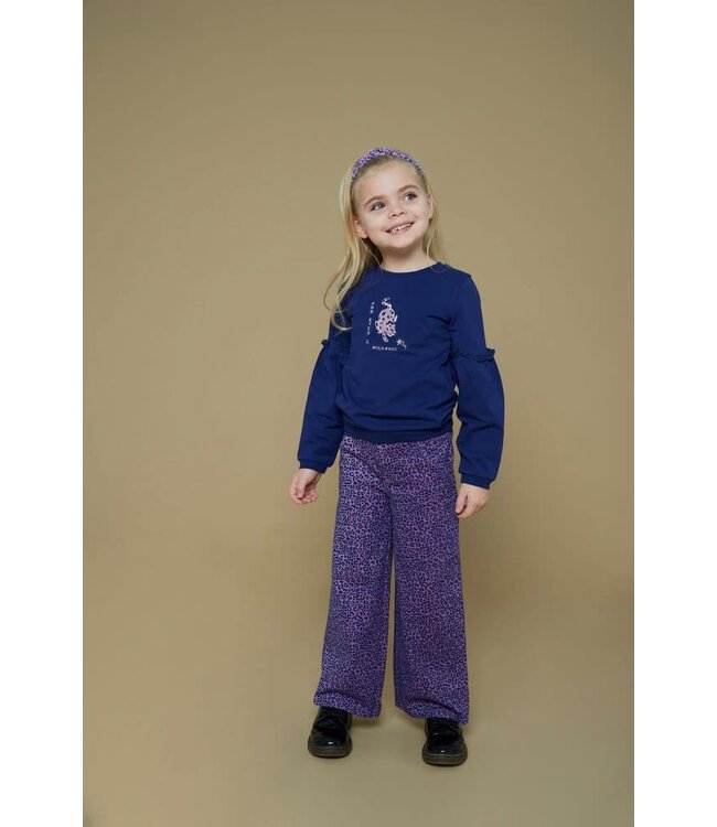 Jubel 92200478 Flared broek AOP - Wild Soul l.Lila