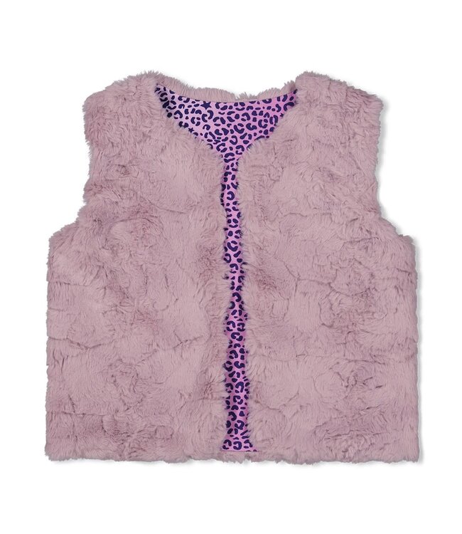 Jubel 91200019 Omkeerbaar teddy gilet - Wild Soul l.Lila