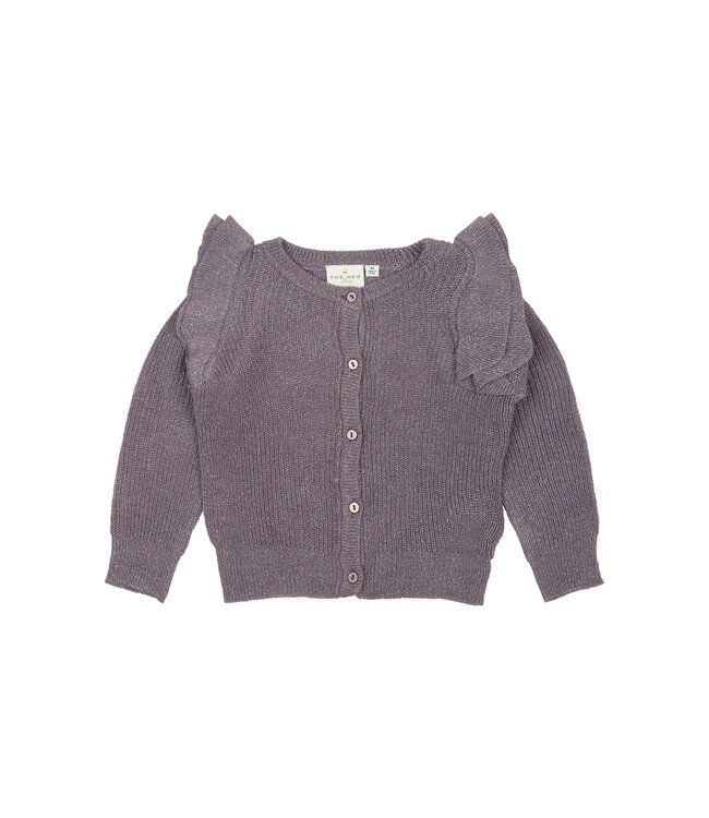 The New TNST6312 TNSTPerle Glitter Knit Cardigan Gray Ridge