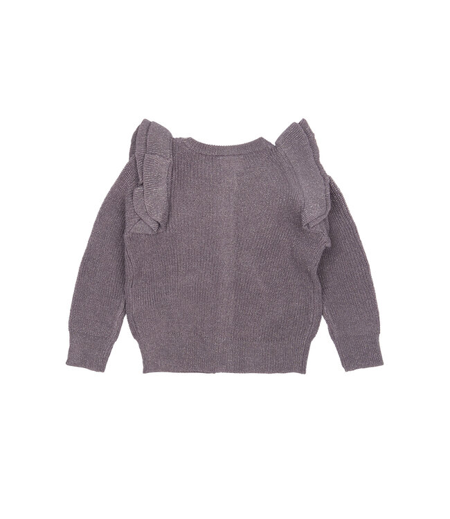 The New TNST6312 TNSTPerle Glitter Knit Cardigan Gray Ridge