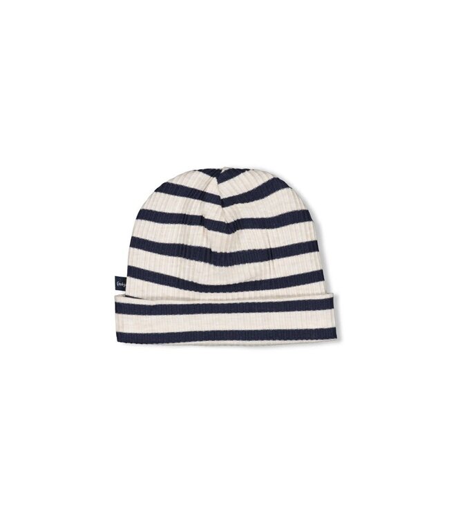 Feetje 53100681 Mutsje rib met streep - Let's Go! Marine