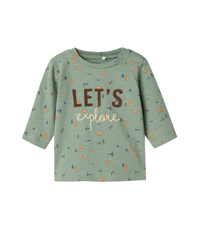 Name it baby NBMOSSY LS TOP 13233486 - Lily pad