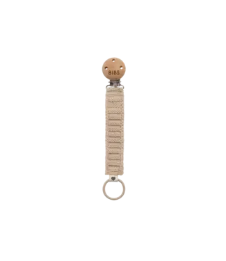 BIBS Pacifier Clip Knitted Vanilla